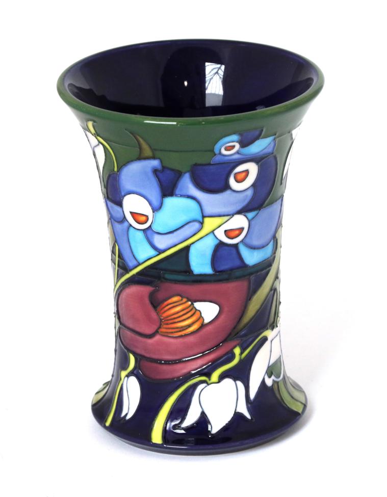 Lot 1 - A Moorcroft pottery vase by Emma Bossons in the Inspiration pattern, 47/50, with painted and...