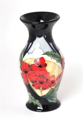 Lot 6 - A modern Moorcroft pottery Forever England pattern vase by Vicky Lovatt, with painted and impressed