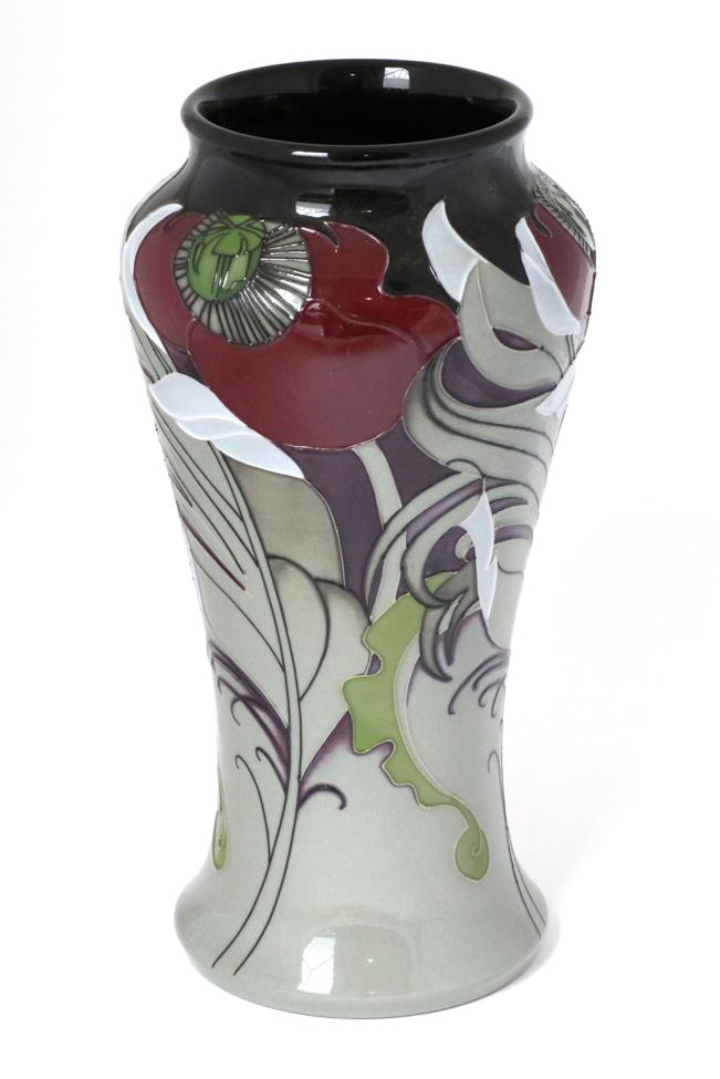 Lot 15 - A modern Moorcroft pottery Clonderwood pattern vase by Emma Bossons, 27/100, with painted and...