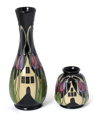 Lot 16 - A Moorcroft pottery vase by Kerry Goodwin in The Hamlet pattern, with painted and impressed...