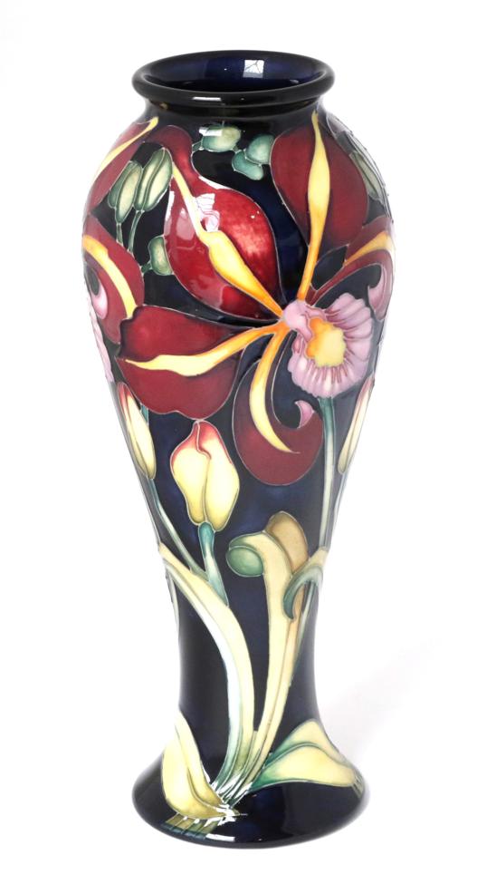 Lot 23 - A Moorcroft pottery vase by Kerry Goodwin, 27/50, with painted and impressed marks, 27.5cm