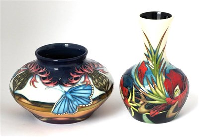 Lot 28 - A Moorcroft pottery TRIAL vase, with painted and impressed marks, 12cm (second quality)...