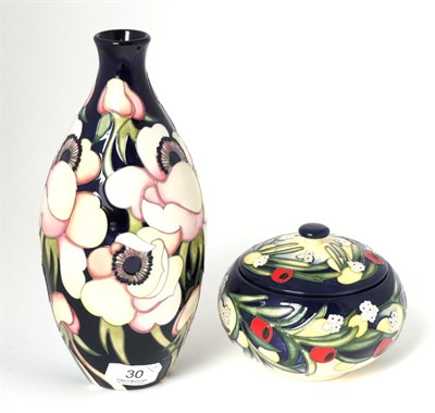 Lot 30 - A Moorcroft pottery jar and cover by Emma Bossons, 21/40, with painted and impressed marks,...