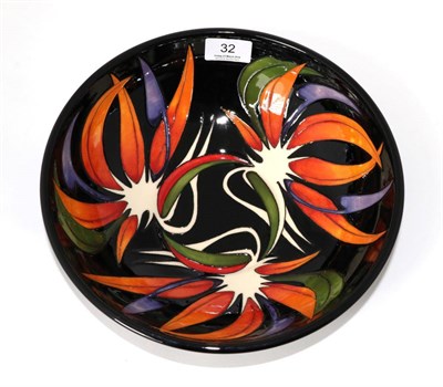 Lot 32 - A Moorcroft pottery bowl by Vicky Lovatt in the Paradise Found pattern, with painted and...
