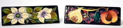 Lot 49 - A Moorcroft pottery Queen's choice name plaque signed in gold pen by designer Emma Bossons...