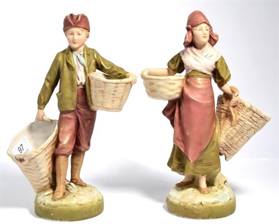 Lot 97 - A pair of Royal Dux figures