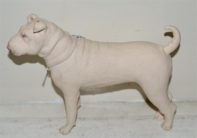 Lot 136 - Zoe Whiteside (contemporary) a ceramic figure of a Shar Pei dog, signed