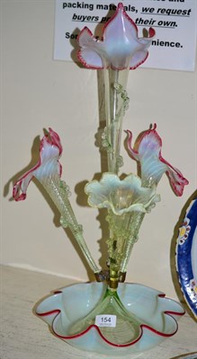 Lot 154 - A Victorian glass epergne