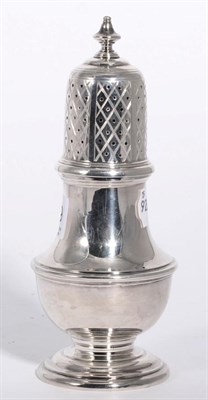 Lot 189 - A modern silver baluster form castor