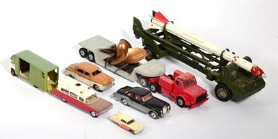 Lot 205 - Dinky Mighty Antar with propeller load and various other unboxed Diecast