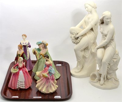 Lot 317 - Royal Doulton figures including Janet HN1537, Recital HN4466, Ascot HN2356 and Summer Scent HN3955