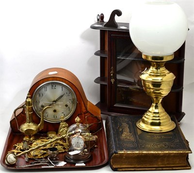 Lot 335 - A gold plated Waltham pocket watch with chain and display dome, a copy of 'Pilgrims Progress'...