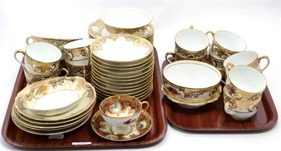 Lot 343 - Noritake gilt decorated tea wares and a cup and saucer (two trays)