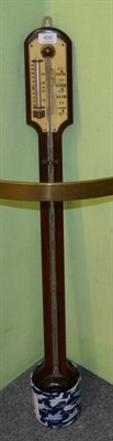 Lot 400 - A Victorian rosewood stick barometer (a.f.)