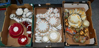 Lot 1025 - A group of ceramics including Royal Albert, Aynsley, Paragon and Japanese tea wares etc (three...