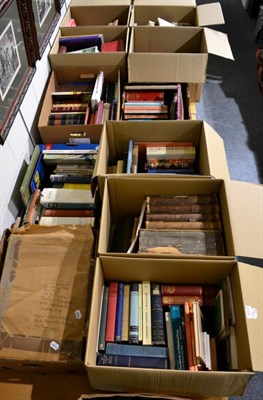 Lot 1053 - Eleven boxes of books including historical, geographical, antique, social and other reference works