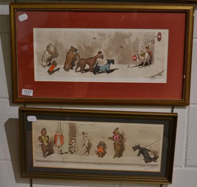 Lot 1137 - Dogs of Paris, two coloured prints, after Klein