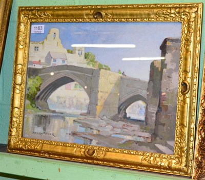 Lot 1163 - Harry Dorr (1872-1950) The old bridge Barnard Castle, signed, oil on canvas