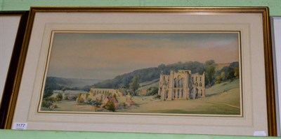 Lot 1177 - William Alister Macdonald, Rievaulx Abbey, watercolour, signed and titled