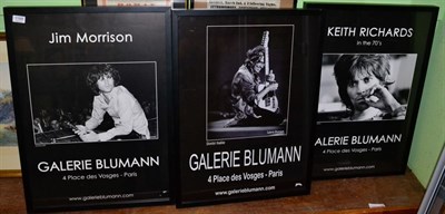 Lot 1188 - A group of three Galerie Bulmann exhibition advertising posters of Jim Morrison and Keith Richards