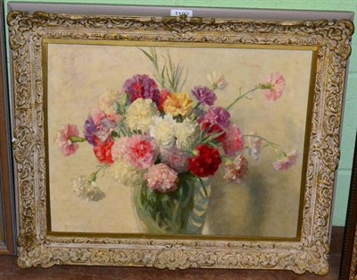 Lot 1192 - Harry Windsor Fry R.B.A, Still life of flowers, oil on board