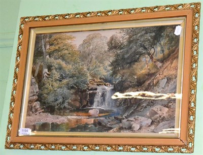 Lot 1194 - William Collingwood Smith RWS (1815-1887) Waterfall scene, signed, watercolour