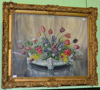 Lot 1197 - John A A Bennie, still life study of flowers in a vase, oil on canvas