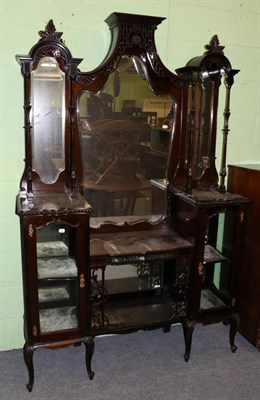 Lot 1219 - A late Victorian mahogany mirror backed sideboard