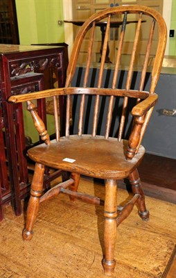 Lot 1240 - An ash and elm child's Windsor chair