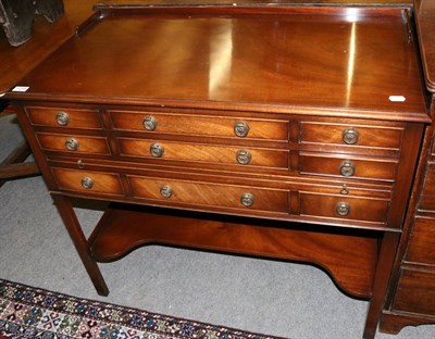 Lot 1248 - A reproduction mahogany canteen/side table