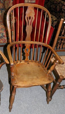 Lot 1268 - An oak Windsor armchair