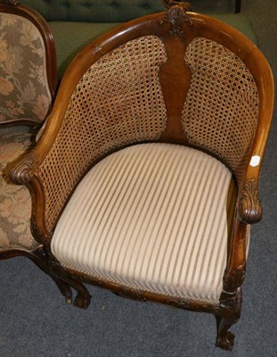 Lot 1277 - A bergere armchair