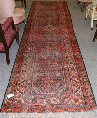 Lot 1288 - Malayir runner, West Iran, the field of Herati design enclosed by narrow borders, 405cm by 104cm