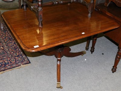 Lot 1340 - A 19th Century mahogany tilt top pedestal breakfast table