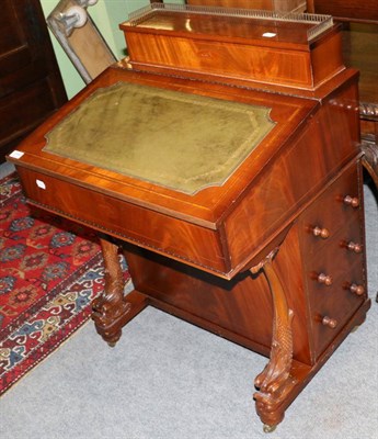 Lot 1344 - A reproduction mahogany Davenport