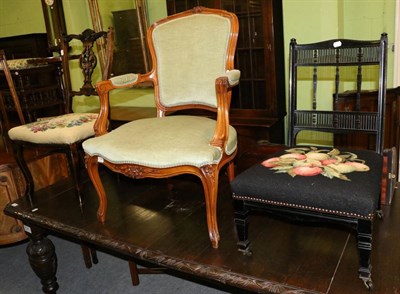 Lot 1349 - A fauteuil and two occasional chairs (3)