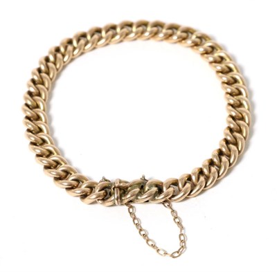 Lot 4 - A curb link bracelet, 18.5cm long approximately, stamped '15'