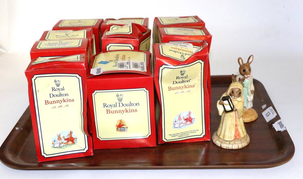 Lot 83 - Twelve Royal Doulton Bunnykins figures, ten with boxes