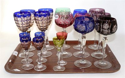 Lot 85 - Various coloured drinking glasses