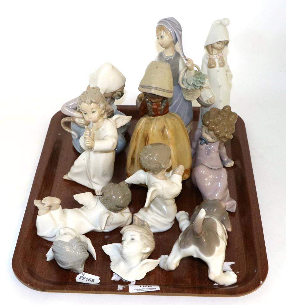 Lot 102 - Eleven Lladro figures (some a.f.)