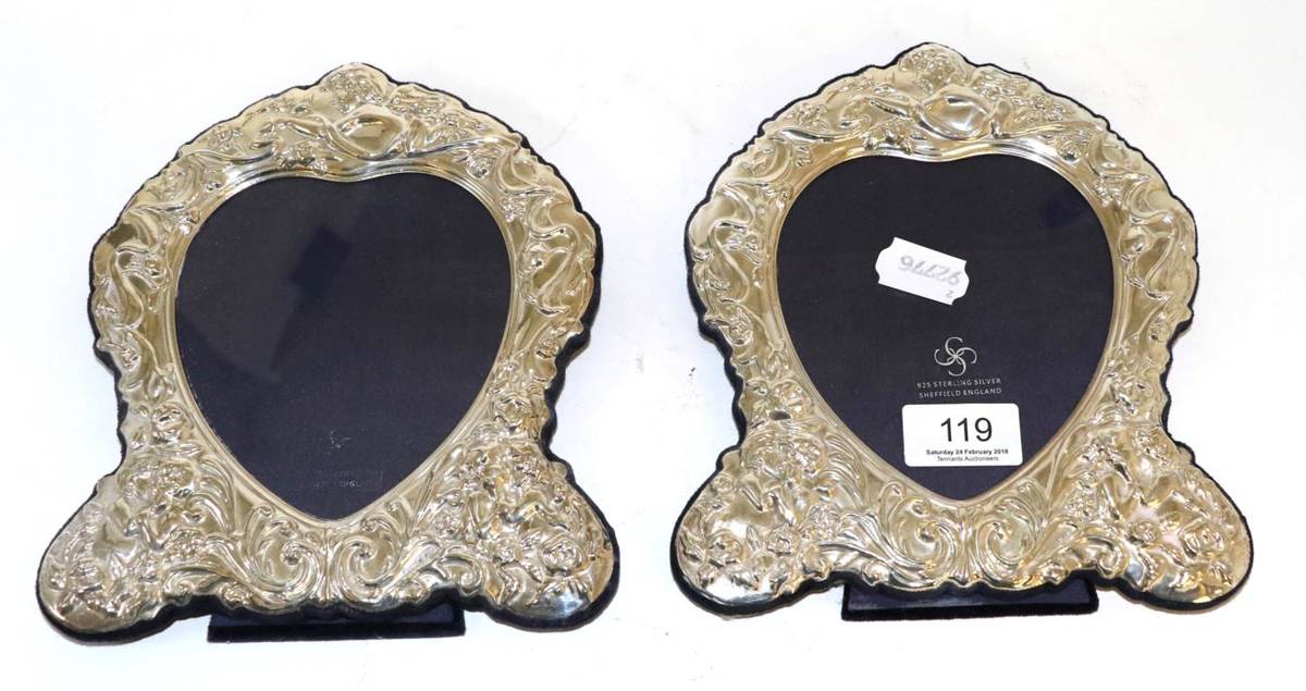Lot 119 - A pair of Carrs silver mounted frames