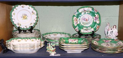 Lot 129 - A Booth's Asiatic Pheasant design part-dessert set comprising three square dishes and ten...
