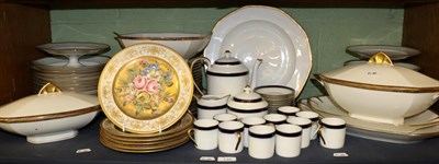 Lot 146 - A quantity of Limoges china including a set of six floral painted plates by Jean Baptiste...