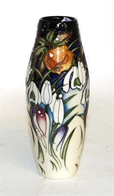 Lot 186 - A Moorcroft vase Snowtime pattern by Emma Bossons