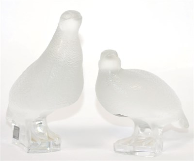 Lot 209 - Two crystal Lalique, Paris grouse birds