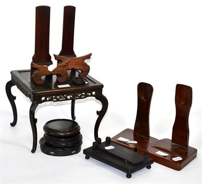 Lot 219 - A quantity of Chinese hard wood stands