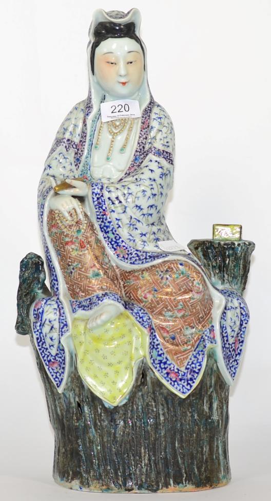 Lot 220 - A Chinese porcelain figure of Shou Lao
