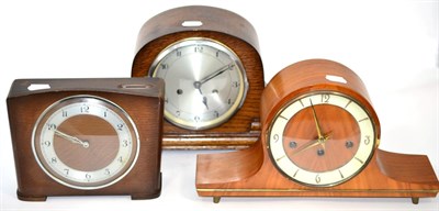 Lot 221 - Three early 20th century mantel timepieces