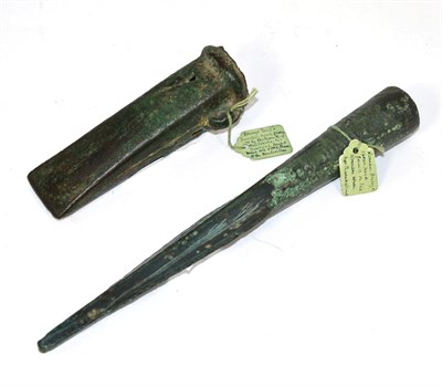 Lot 287 - Two Bronze Age spearheads