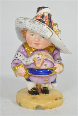 Lot 3 - A Royal Crown Derby Mansion House Dwarf by Joan Lee, wearing broad brimmed hat for Buxton Opera...